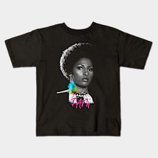 Say Hello Pam Grier Pop Art Kids T-Shirt